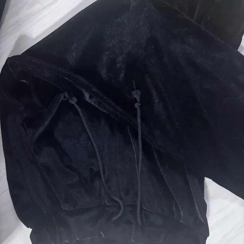 [BUNJANG] Velvet Jogger Training Pants - Black / 벨벳 트레이닝 바지 검정