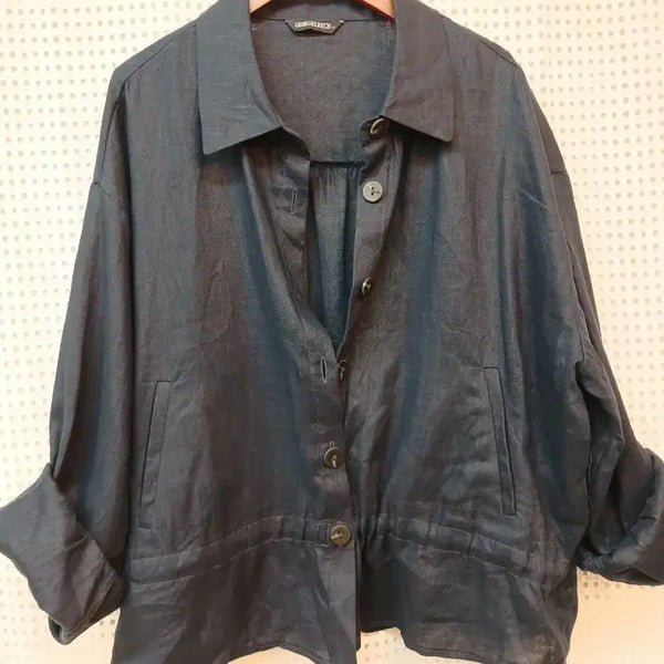 [BUNJANG] Georges Rech Navy Shirt / 조르쥬 레쉬 네이비셔츠  (아마100)  77