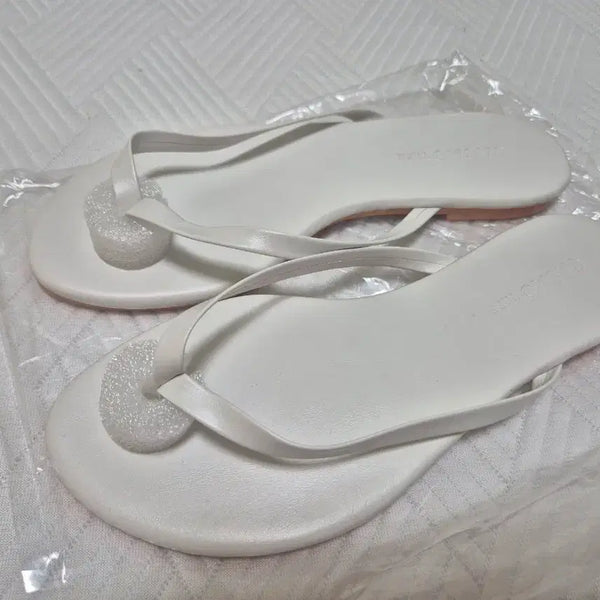[BUNJANG] White Clog Slippers - Size 250 / 조리 슬리퍼 화이트 250사이즈 새상품