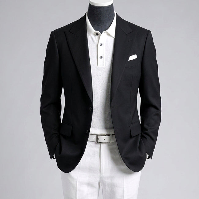 [BUNJANG] Elganovember Italian Marzotto Peak Lapel Blazer Black / 엘가노벰버 / 이태리 마르조또 피크드라펠 블레이져 블랙 / L(100)