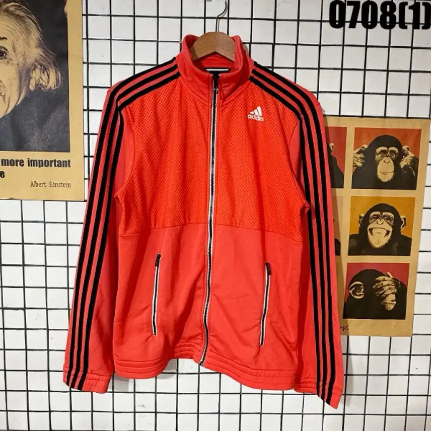 [BUNJANG] Adidas 3-Stripes Track Top Jersey Orange L / 아디다스 삼선 트랙탑 져지 오렌지 L