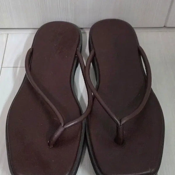 [BUNJANG] Awesome Brown Platform Flip-flops (Size 230) / 타임세일!!! 어썸 통굽 브라운 쪼리 230