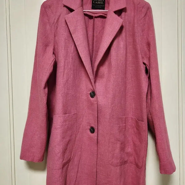 [BUNJANG] Rose Pink Linen Jacket / 로즈핑크 리넨 자켓