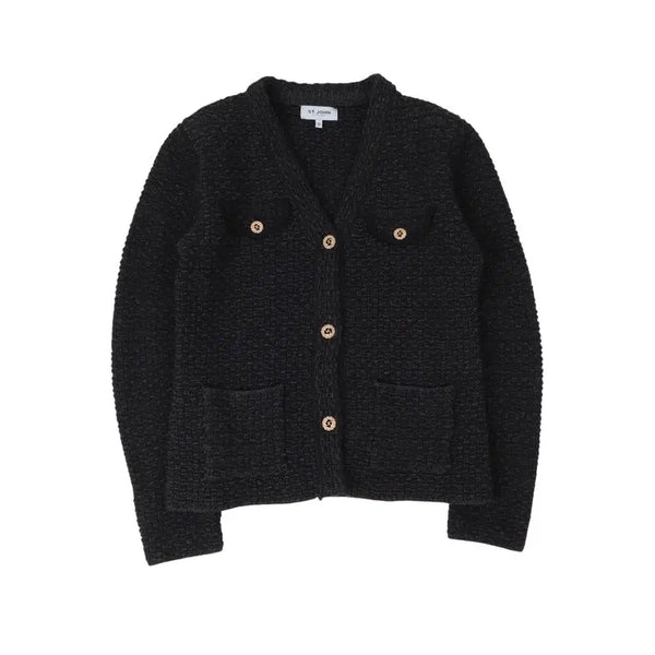 [BUNJANG] St. John Blue Label 21FW Gold Button Tweed Jacket / Stjohn 센존 블루라벨 21FW 골드버튼 트위드 자켓