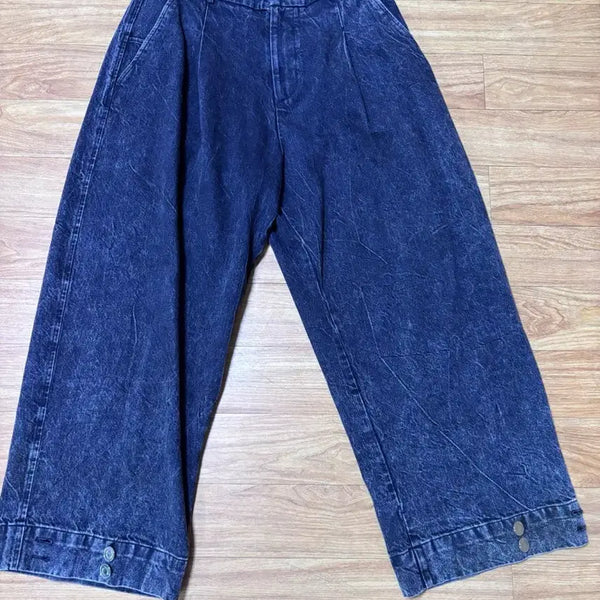 [BUNJANG] Ourpass Wide Crack Washing M Jeans / Pas002 와이드 크랙 워싱 m