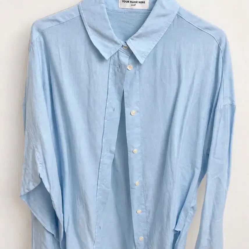 [BUNJANG] Yournamehere Blue Shirt / 유어네임히어 yournamehere 셔츠 (블루)