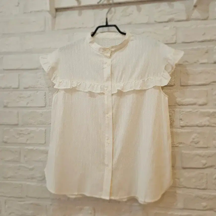 [BUNJANG] GU Cotton Blouse Ivory / GU 면 블라우스