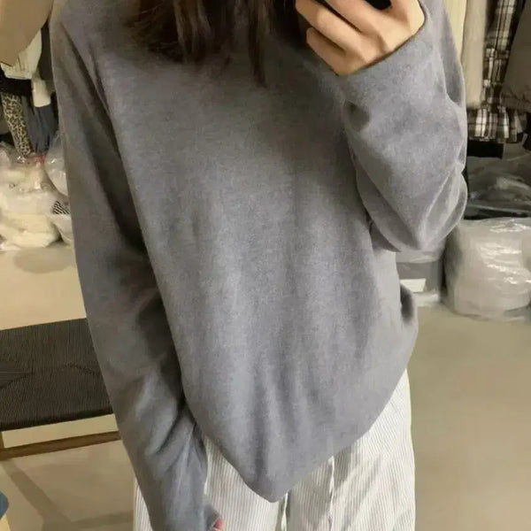 [BUNJANG] Basic Sweatshirt - Grey / 기본 맨투맨 그레이