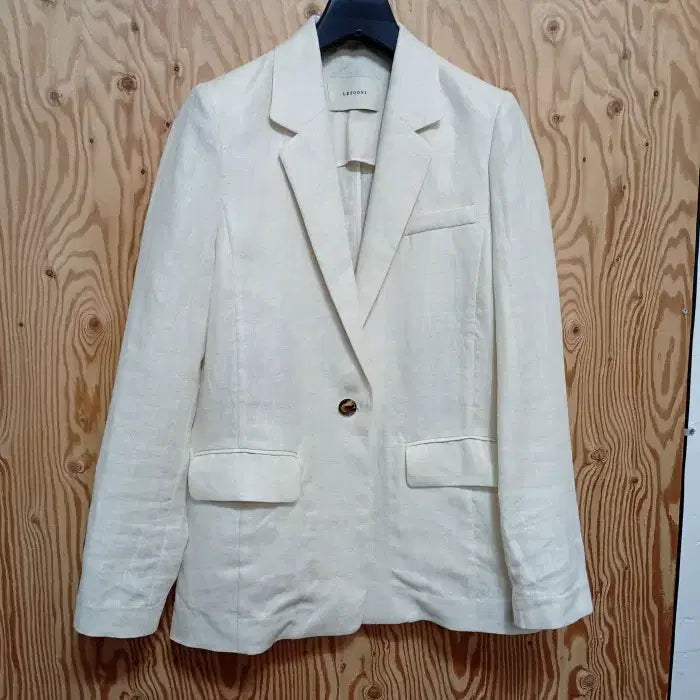 [BUNJANG] Le Yuni Celadon Linen Jacket / 르유니 빗살무늬 린넨 쟈켓 free