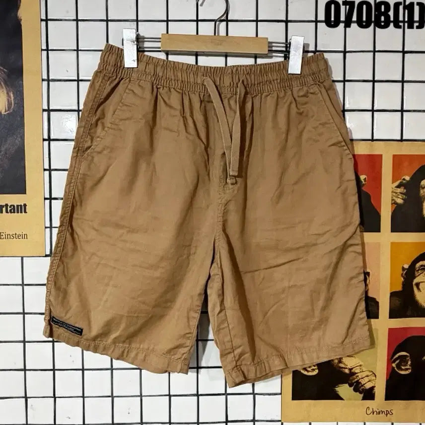 [BUNJANG] Groove Brown Banding Shorts L / 그루브 브라운 밴딩 반바지 L