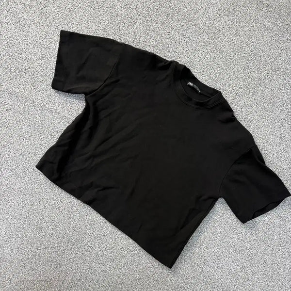 [BUNJANG] Zara Women's Shoulder Pad Short Sleeve T-Shirt / M 자라 여성 어깨패드 반팔티 0708J2