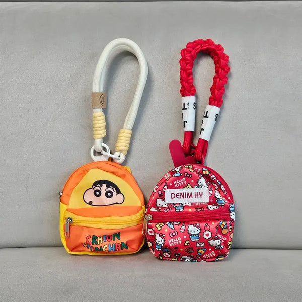 [BUNJANG] Crayon Shin-chan / Hello Kitty Mini Backpack Pouch AirPods Case Coin Purse Keychain / 짱구, 키티 미니 백팩 파우치 에어팟 케이스 동전지갑 키링