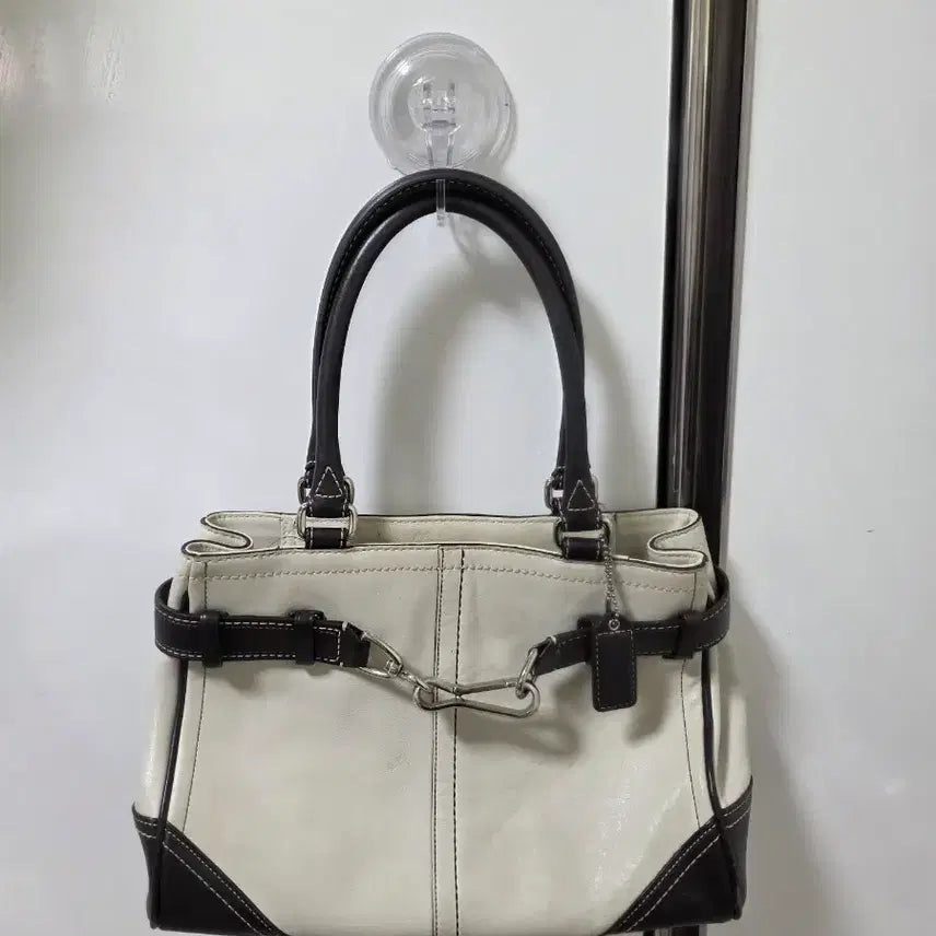 [BUNJANG] Coach Tote Bag Ivory/Brown / 코치 토트백 아이보리/브라운