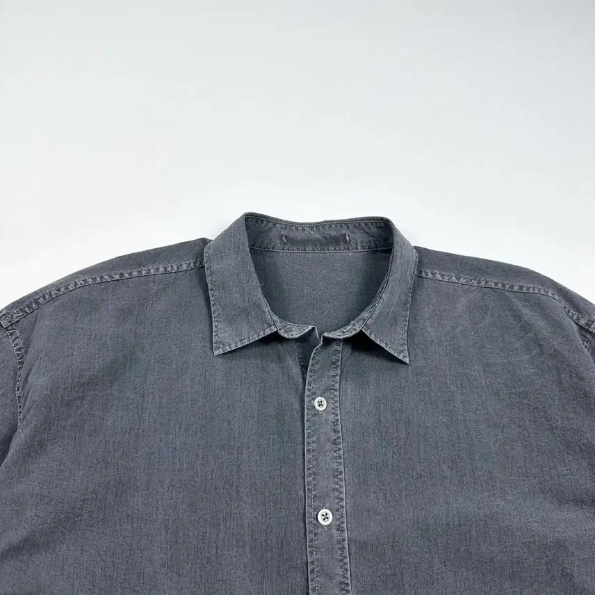 [BUNJANG] Vintage Nylon Charcoal Shirt XL / VTG 빈티지 나일론 차콜 셔츠 (XL)