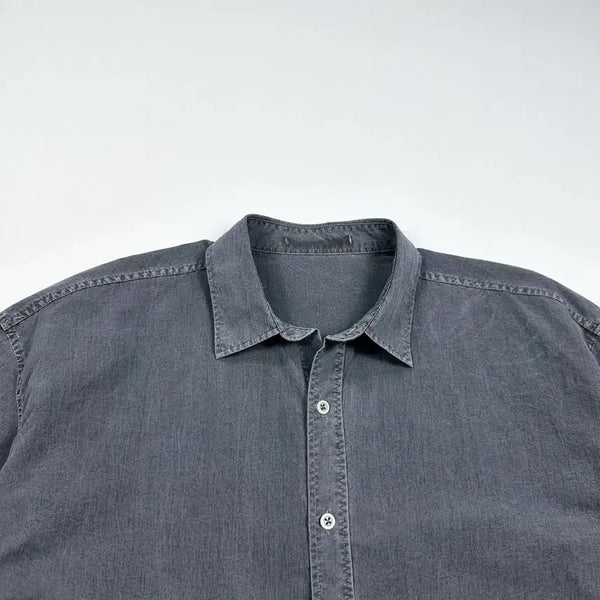 [BUNJANG] Vintage Nylon Charcoal Shirt XL / VTG 빈티지 나일론 차콜 셔츠 (XL)