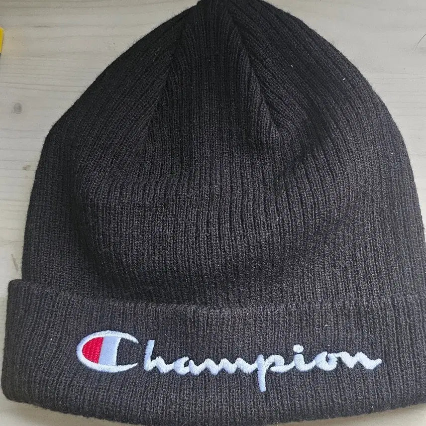 [BUNJANG] Champion Logo Beanie Black / 챔피온 로고 비니 블랙