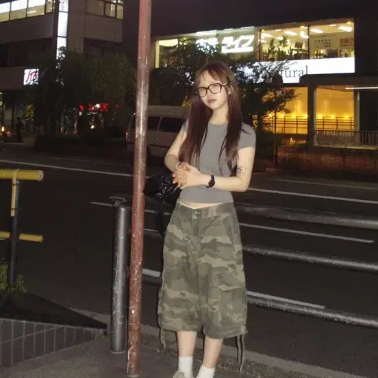 [BUNJANG] Our Cabinet Camo Bermuda Pants S / 아워캐비넷 카모 버뮤다 팬츠 S