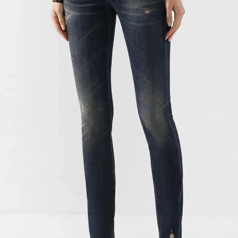 [BUNJANG] Saint Laurent Dark Wash Denim Skinny Jeans / 생로랑 진청 밑단 커팅 스키니진 29