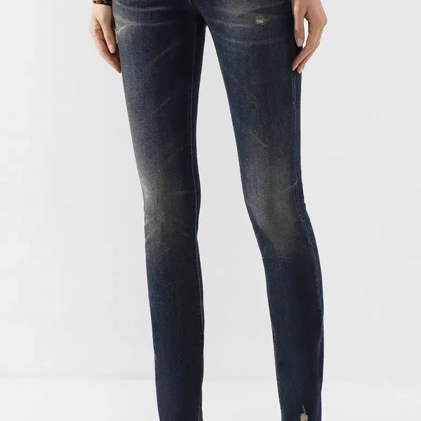 [BUNJANG] Saint Laurent Dark Wash Denim Skinny Jeans / 생로랑 진청 밑단 커팅 스키니진 29