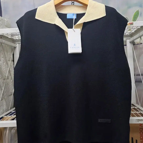 [BUNJANG] Lanvin Blanc Knit Sleeveless Golf Top S / 랑방블랑 골프 니트나시 S 봄~가을 간절기 민소매 골프나시 WN15
