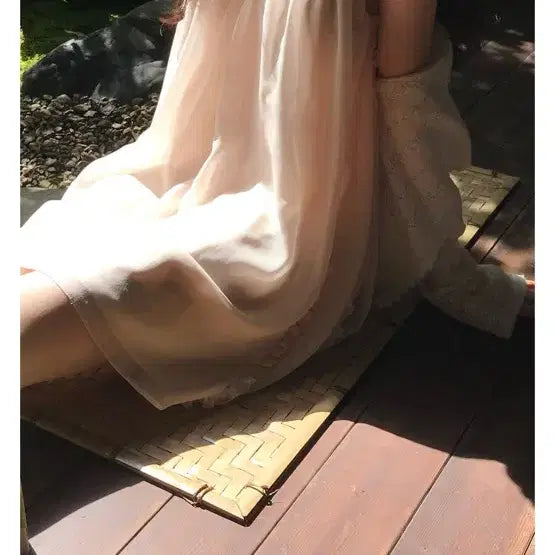 [BUNJANG] Labelle Blanc Peachy Garden Dress / 라벨르블랑 피치가든원피스