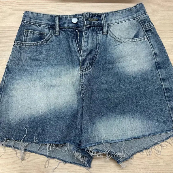[BUNJANG] Blue Denim Shorts / 청데님 반바지