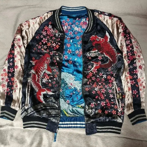 [BUNJANG] Cherry Blossom Wave Reversible Sukajan / 벚꽃 파도 리버서블 스카쟌 (이번주만 이가격 25-->12)