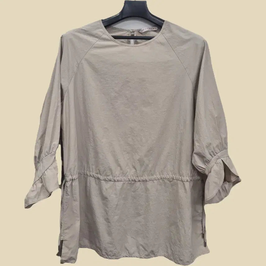 [BUNJANG] Women's 7-Sleeve Blouse Beige / 7부 소매 여성 블라우스 베이지