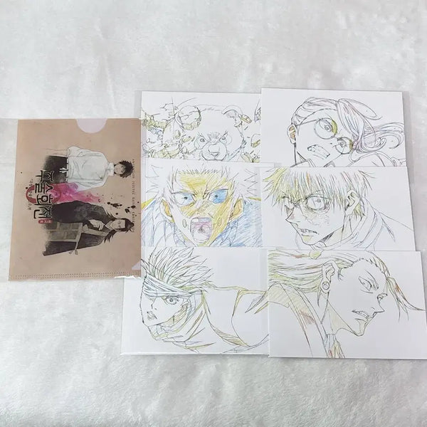 [BUNJANG] Jujutsu Kaisen Exhibition Special Holder & 6 Postcards Bundle Set / 주술회전 전시회 특전 홀더 엽서 6종 전종 일괄