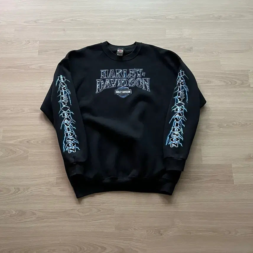 [BUNJANG] 2000 Harley-Davidson Lightning Sweatshirt / [XL] 2000 빈티지 할리데이비슨 라이트닝 스웻셔츠 맨투맨