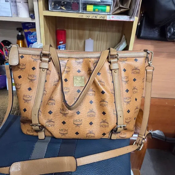 [BUNJANG] MCM Visetos Shopper Bag Brown / MCM 비세토스 쇼퍼백 브라운
