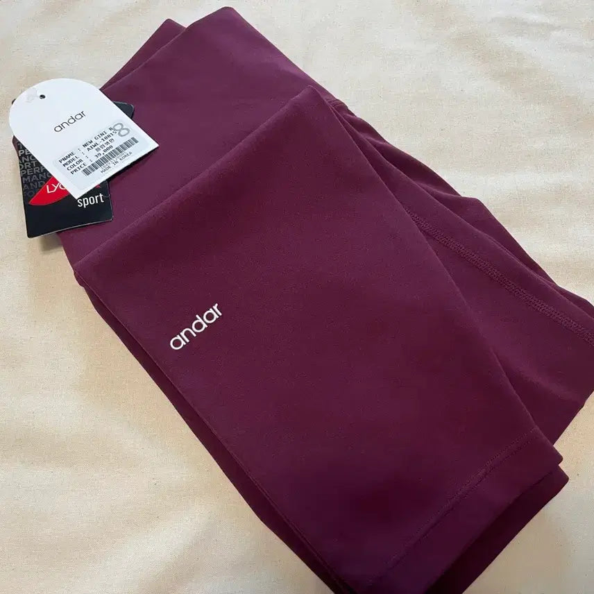 [BUNJANG] Andar New Ginnie 8/7-Length Leggings Plum Wine / 새상품(XL-66,77)안다르 뉴지니8부 플럼와인 레깅스