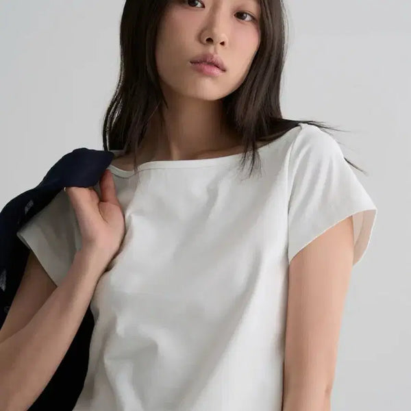 [BUNJANG] 8seconds Boatneck Short-Sleeve T-shirt / 원가2만실착1회))에잇세컨즈 보트넥 반소매 티셔츠