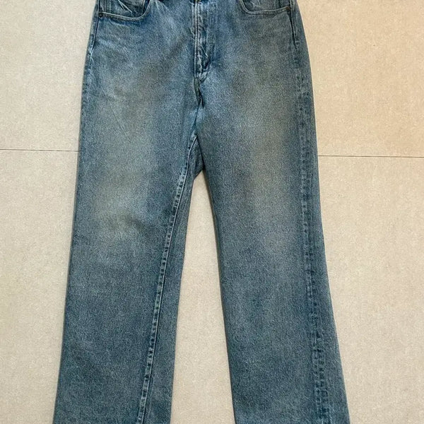 [BUNJANG] Kaptain Sunshine Skate Shoe Cut Jeans (Vintage Wash / Size 34) / 캡틴선샤인 스케이트슈컷(빈티지워시/34)