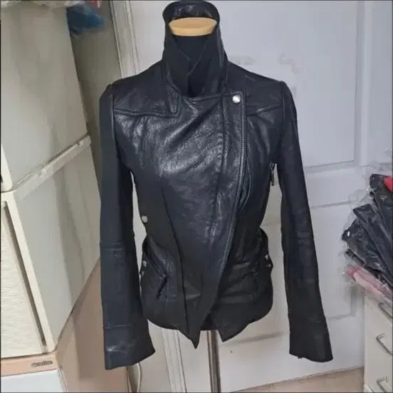 [BUNJANG] Michaa Leather Jacket XS / 미샤 MICHAA 가죽 레더 자켓 XS