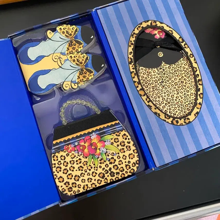 [BUNJANG] Punch Studio Leopard Design Memo Pad & Stationery Set / Punch Studio 레오파드 디자인 메모패드 & 문구 세트