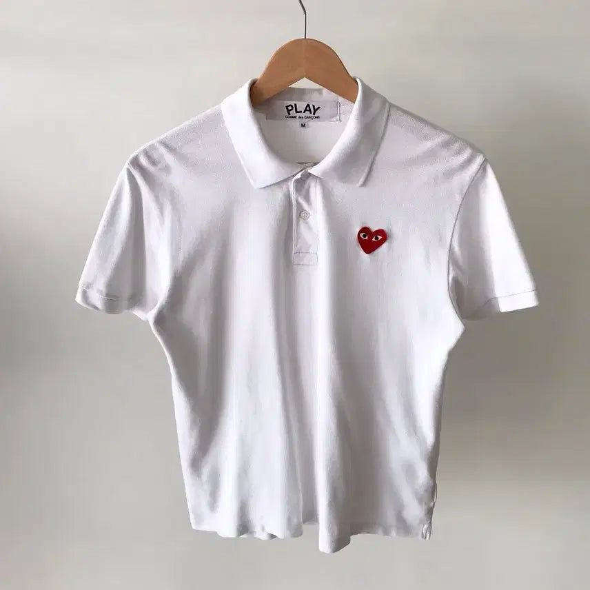 [BUNJANG] Comme des Garçons PLAY Cotton Short Sleeve Polo Shirt / 꼼데가르송 플레이 반팔 카라티