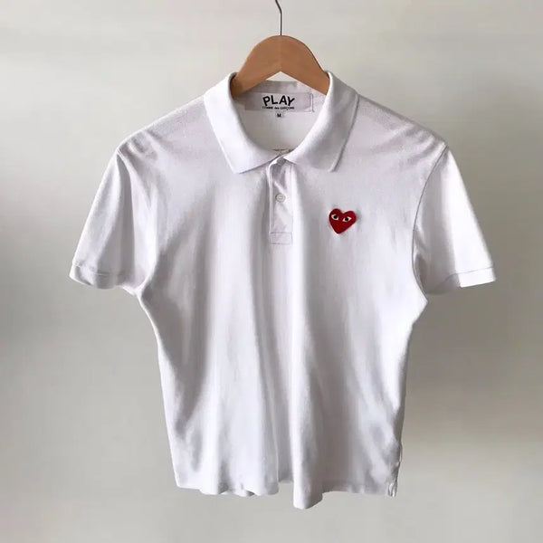[BUNJANG] Comme des Garçons PLAY Cotton Short Sleeve Polo Shirt / 꼼데가르송 플레이 반팔 카라티