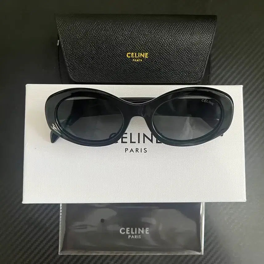 [BUNJANG] Celine Triomphe Oval Black Sunglasses Women's / 셀린느 트리옹프 타원 블랙 선글라스 여성용