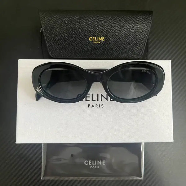 [BUNJANG] Celine Triomphe Oval Black Sunglasses Women's / 셀린느 트리옹프 타원 블랙 선글라스 여성용