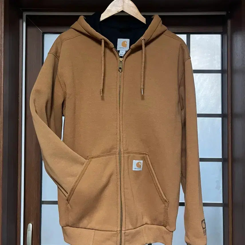[BUNJANG] Carhartt Rain Defender Loose Fit Midweight Full-Zip Sweatshirt Brown S / 칼하트 레인디펜더 후드집업 브라운 S