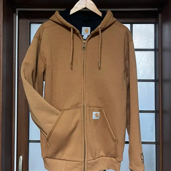 [BUNJANG] Carhartt Rain Defender Loose Fit Midweight Full-Zip Sweatshirt Brown S / 칼하트 레인디펜더 후드집업 브라운 S