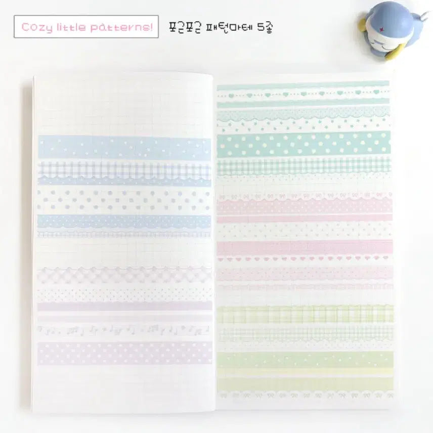 [BUNJANG] Moitoi Pattern Washi Tape Set (5 Types) / 모이또이 패턴마테 5종 띵
