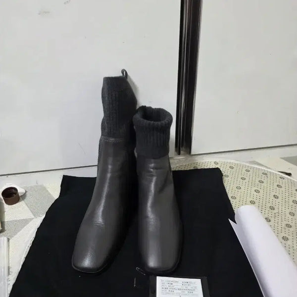 [BUNJANG] Lanvin Collection Knit Ankle Boots Size 245 / 랑방 컬렉션 앵클 부츠 245 (새상품)정품