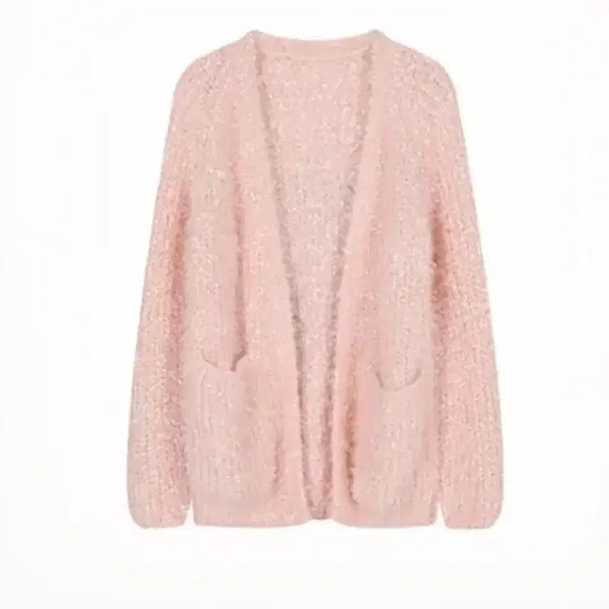 [BUNJANG] Akafishwa Twinkle Cardigan Peach Pink / (새상품)아카시화 에이블리 트윙클 가디건 피치핑크