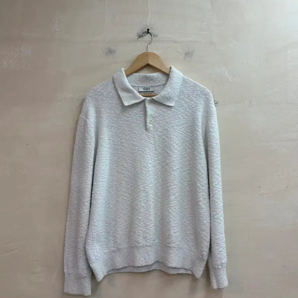 [BUNJANG] COS Bouclé Knit Long Sleeve Shirt / COS 코스 부클레 니트 롱 슬리브 셔츠
