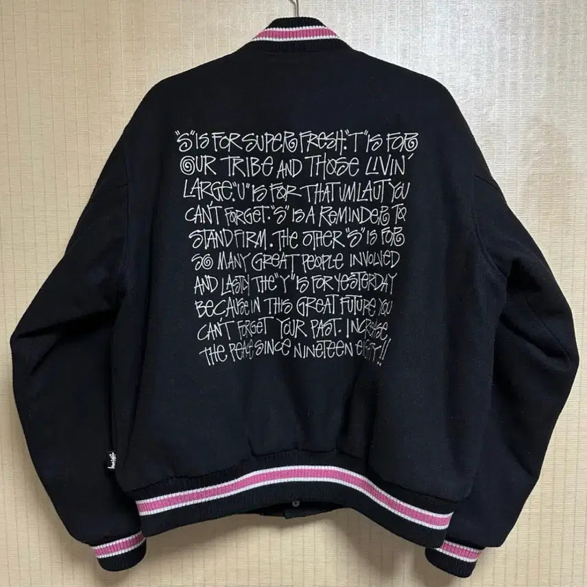 [BUNJANG] Stussy Stock Melton Varsity Jacket M / 스투시 S 토크 멜튼 바시티 자켓 M사이즈
