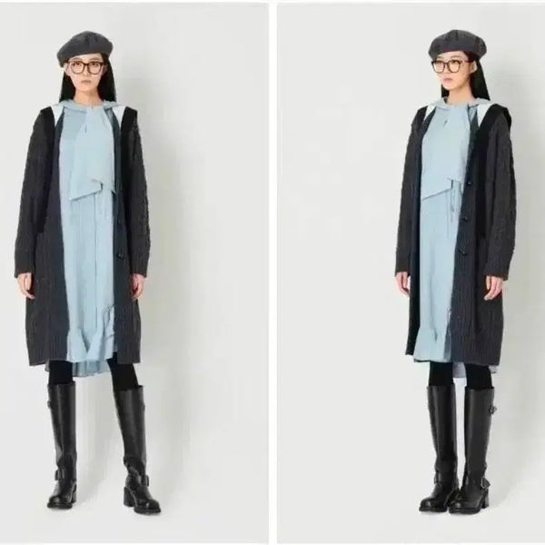 [BUNJANG] Lucky Chouette Sailor Wool Cashmere Cardigan FW23 / 럭키슈에뜨 세일러 울 캐시미어 가디건 FW23