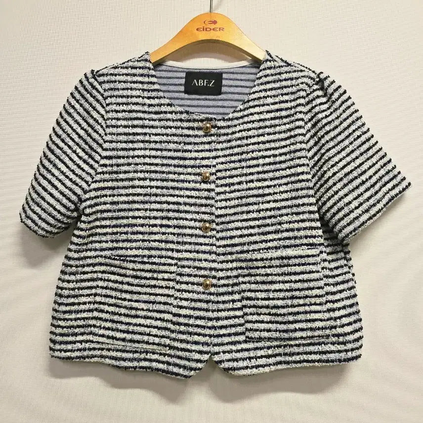 [BUNJANG] AB.Z Striped Tweed Jacket / AB.Z 단가라 트위드 자켓