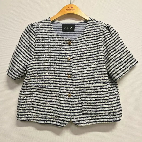 [BUNJANG] AB.Z Striped Tweed Jacket / AB.Z 단가라 트위드 자켓